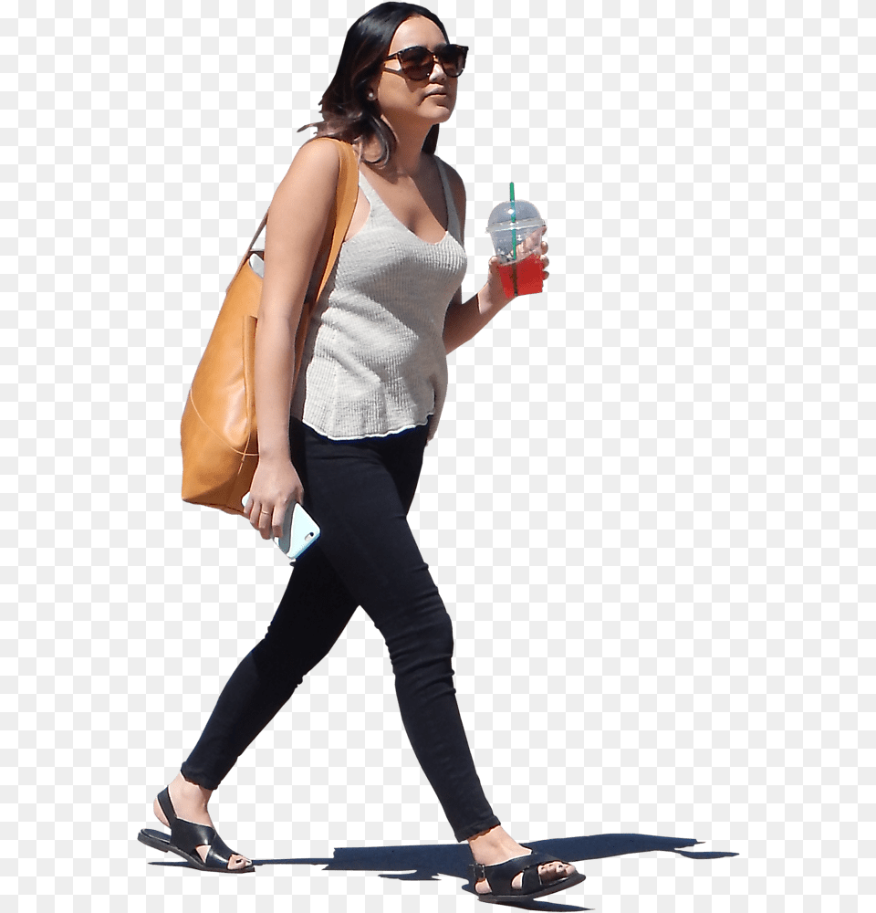 Download Texture People Walking Girl Image With No Alpha Channel Images, Accessories, Bag, Handbag, Shoe Free Png