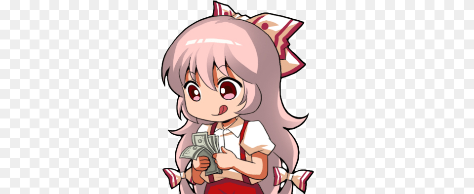 Download Tfw No Gf But I Have Money So Who Cares Discord Anime Girl Emoji, Book, Comics, Publication, Baby Free Png