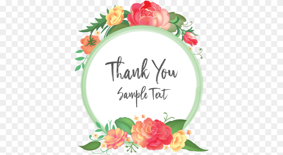 Download Thank You Floral Flowers Wreaths Background Image Thank You, Greeting Card, Envelope, Rose, Flower Free Png