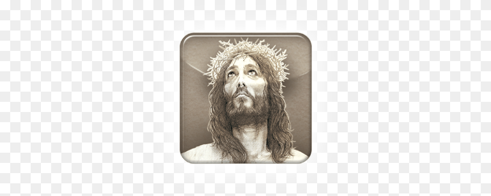 Download The Crown Of Thorns App Christ Banner Green Crown Of Thorns, Portrait, Face, Head, Photography Free Transparent Png