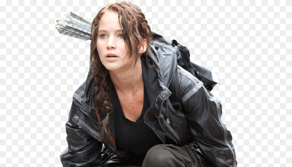 Download The Hunger Games Transparent Hunger Games Katniss, Clothing, Coat, Jacket, Adult Png Image