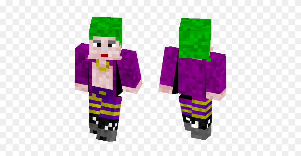 Download The Joker Suicide Squad Minecraft Skin For Free, Person, Purple Png
