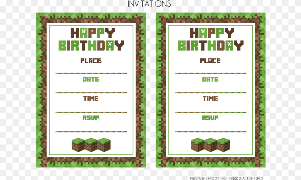 Download The Minecraft Free Party Printables Here Invitaciones De Minecraft, Text, Menu Png Image