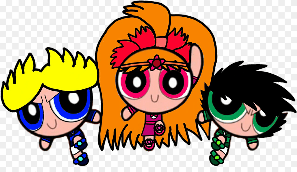 Download The Punkyright Kids Cartoon Full Size Image Powerpunk Girls Ending Hearts, Baby, Person, Face, Head Free Transparent Png