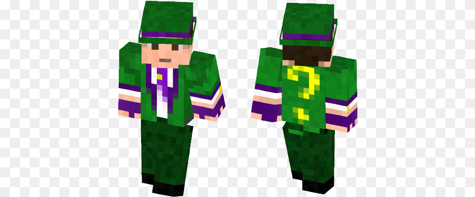 Download The Riddler Minecraft Skin For Ninja Minecraft Skin, Green, Person, Formal Wear, People Png
