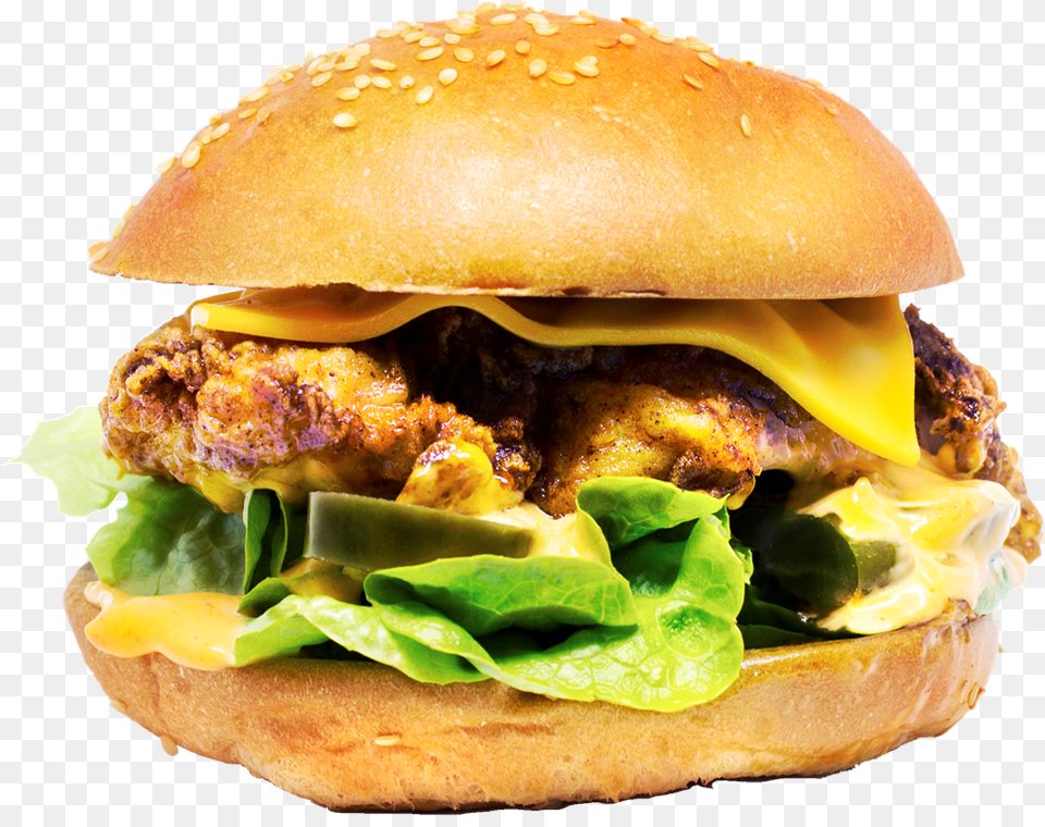 Download The Spicy Bird Cheeseburger Full Size Cheeseburger, Burger, Food Png Image