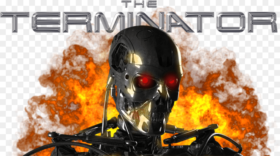 Download The Terminator Image Hand Fire Ball Full Background Explosion, Helmet, Adult, Playing American Football, Person Free Png