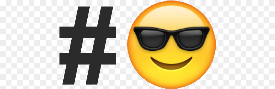Download The Yearu0027s Most Popular Emojis And Hashtags Emoji Cool Faces, Accessories, Sunglasses, Clothing, Hardhat Free Png