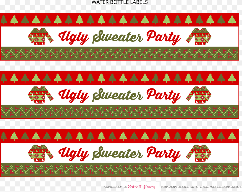 Download These Cool Ugly Sweater Party Printables Printable Ugly Christmas Sweater Party, Pattern Free Png