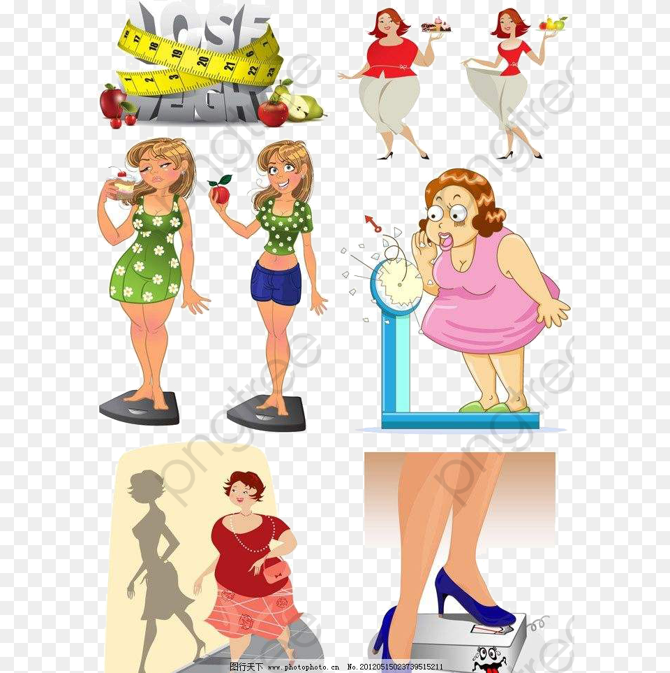 Download Thin And Fat People Clipart Thin And Fat, Book, Publication, Comics, Adult Png Image
