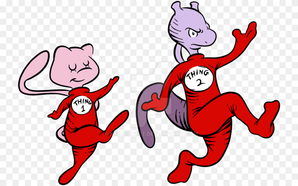 Download Thing 1 And Thing Mew By Stinson627 Cartoon, Publication, Book, Comics, Baby Free Transparent Png