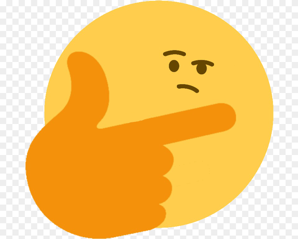Download Thinkbig Discord Emoji Dlpngcom Small Thinking Face Emoji, Body Part, Finger, Hand, Person Free Transparent Png