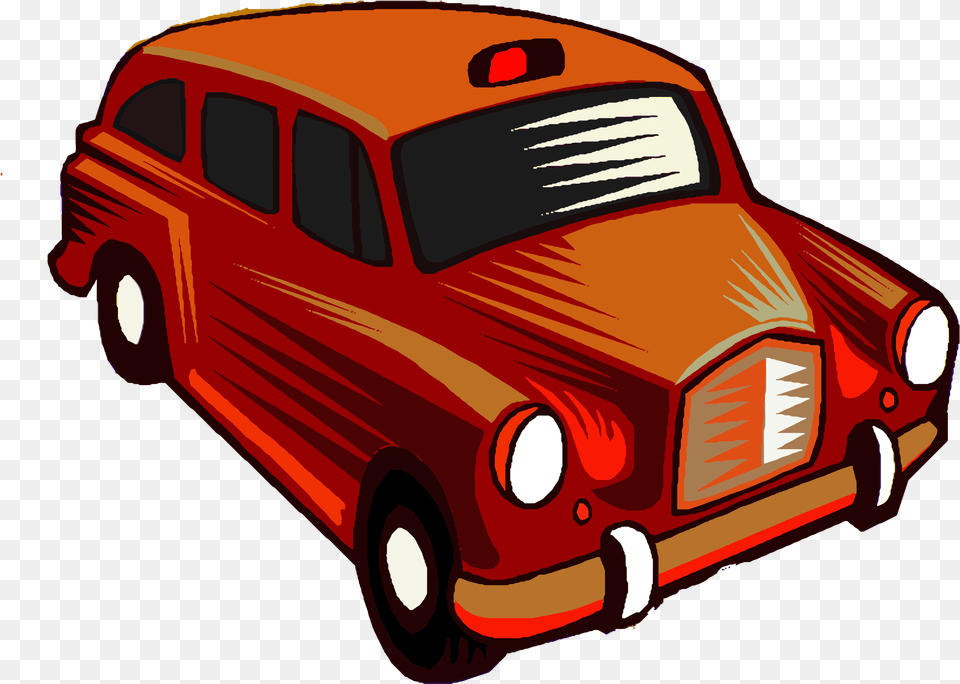 Download This Free Icons Design Of Red Taxi Cab Car Cartoon, Bus, Transportation, Vehicle Png Image
