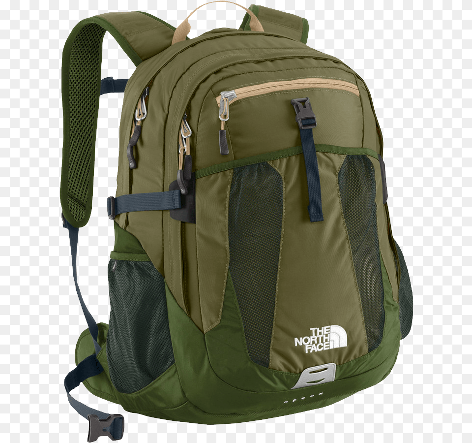 Download This High Resolution Backpack Clipart North Face Olive Green Backpack, Bag Png