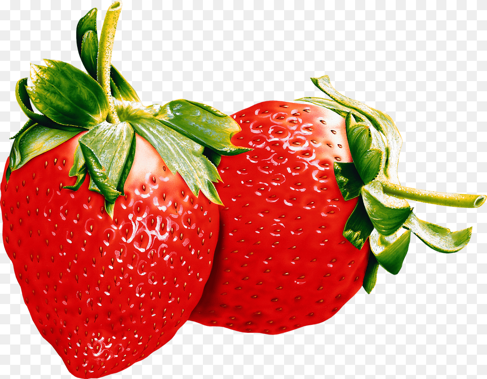 Download This High Resolution Strawberry Picture Two Strawberries, Berry, Food, Fruit, Plant Png