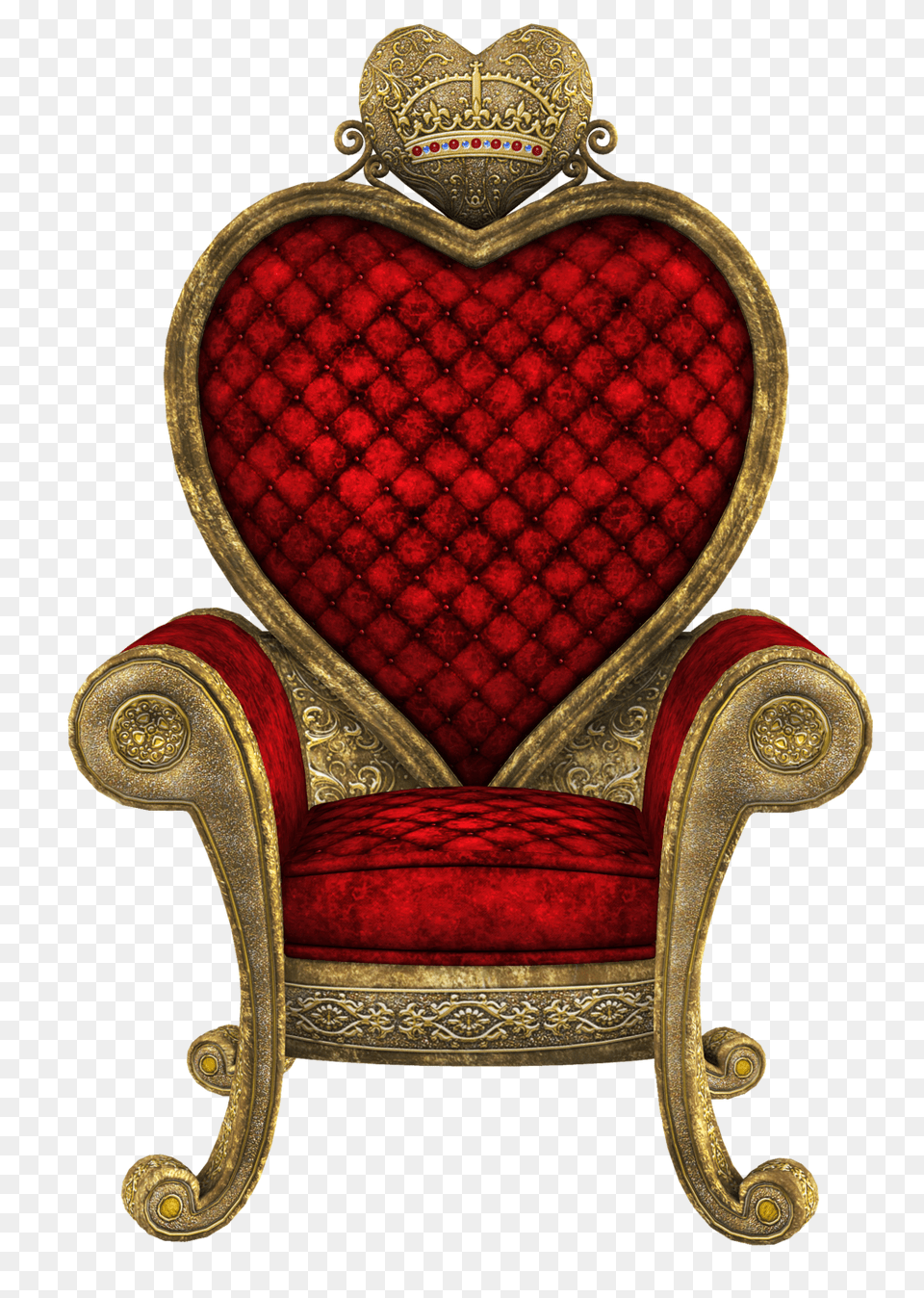 Download Throne Transparent Picture Queen Of Hearts Throne, Furniture, Chair Free Png