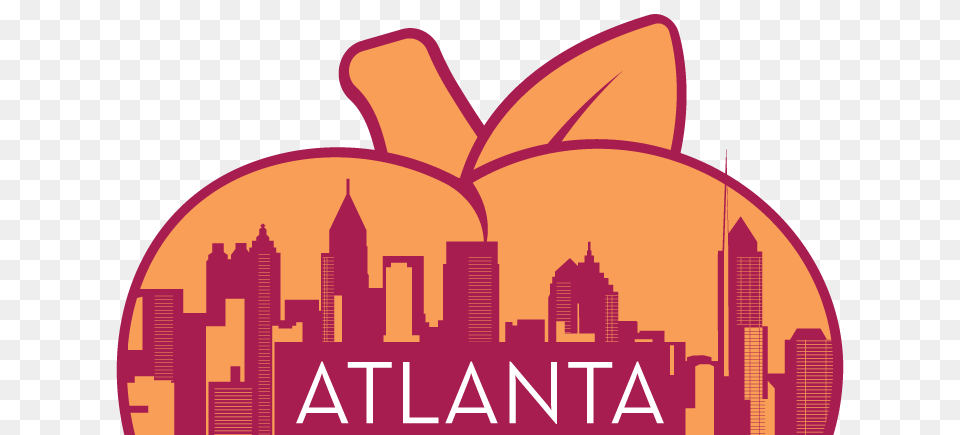 Download Tht Atl Banner 1 City Of Atlanta Clipart Full Atlanta Skyline Line Art, Advertisement, Poster, Graphics, Logo Free Transparent Png