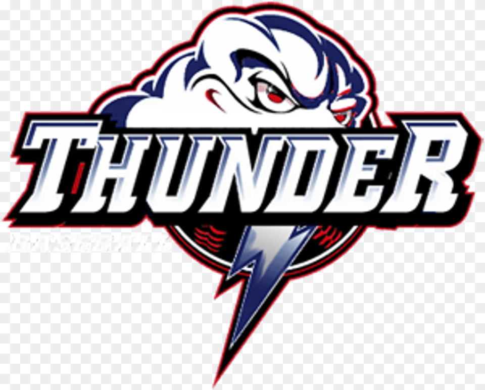 Download Thunder Logo Thunder Baseball Team Logo, Baby, Book, Comics, Person Png
