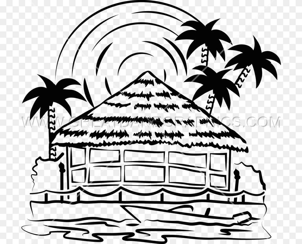 Tiki Hut Clipart Drawing Tiki Clip Art, Architecture, Building, Countryside, Nature Free Png Download