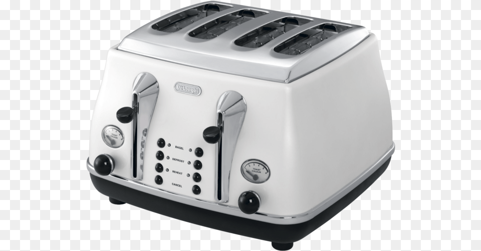 Download Toaster Photos Image Delonghi Icona Kettle White, Appliance, Device, Electrical Device, Switch Free Transparent Png