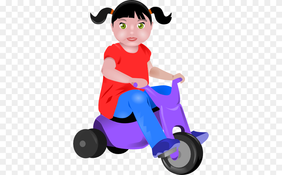 Download Toddler On Tricycle Clipart, Vehicle, Transportation, Person, Head Png