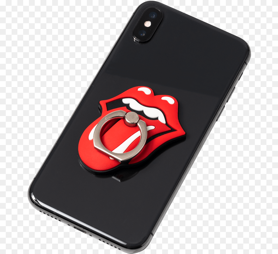 Download Tongue Logo Phone Ring Holder Rolling Stones, Electronics, Mobile Phone Png Image