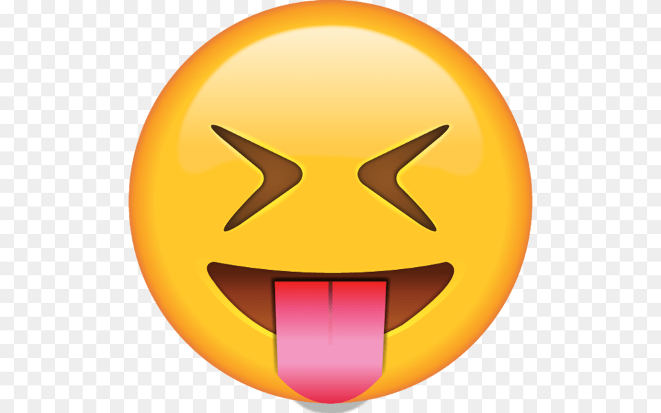 Tongue Out Emoji With Tightly Closed Eyes Emoji Island, Nature, Outdoors, Sky, Disk Free Png Download