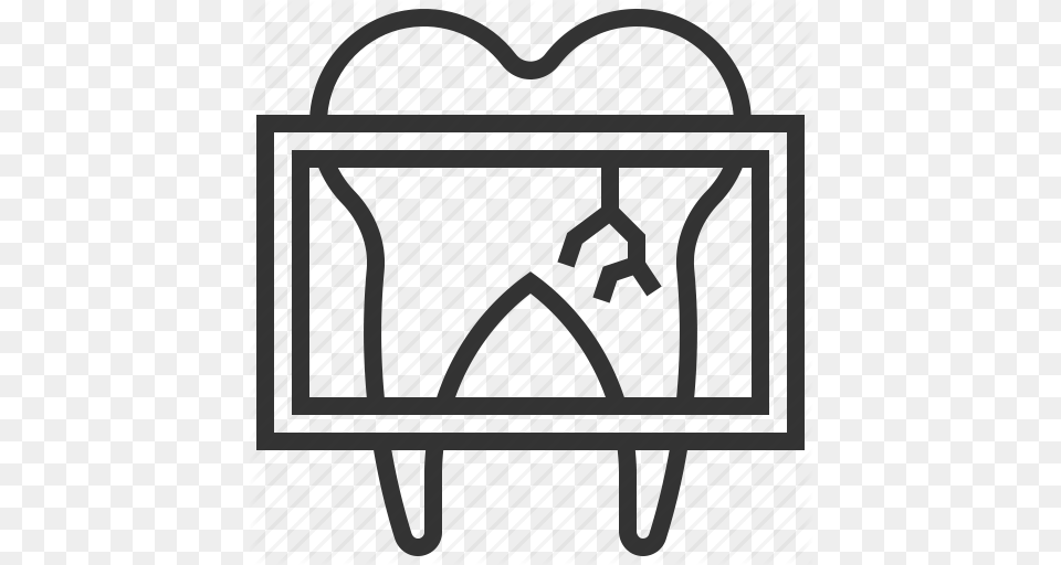 Tooth X Ray Icon Clipart Computer Icons Dentistry, Furniture, Gate, Bed, Crib Free Png Download