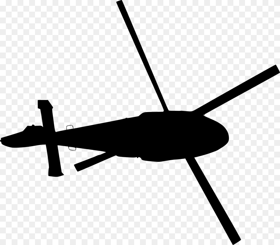 Download Top Helicopter Silhouette, Gray Png