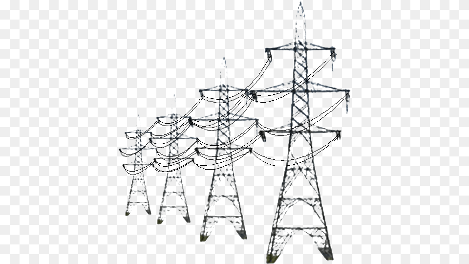 Download Transmission Tower Power Transmission Line Icon, Cable, Electric Transmission Tower, Power Lines, Cross Free Transparent Png