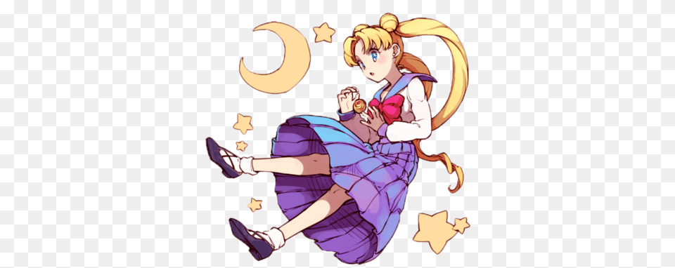 Download Transparent Anime Pictures Masterpost Transparent Sailor Moon Aesthetic, Book, Comics, Publication, Baby Png Image