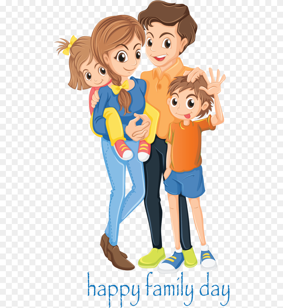 Download Transparent Family Day Cartoon People Interaction Animated Happy Family Day, Publication, Book, Comics, Boy Free Png