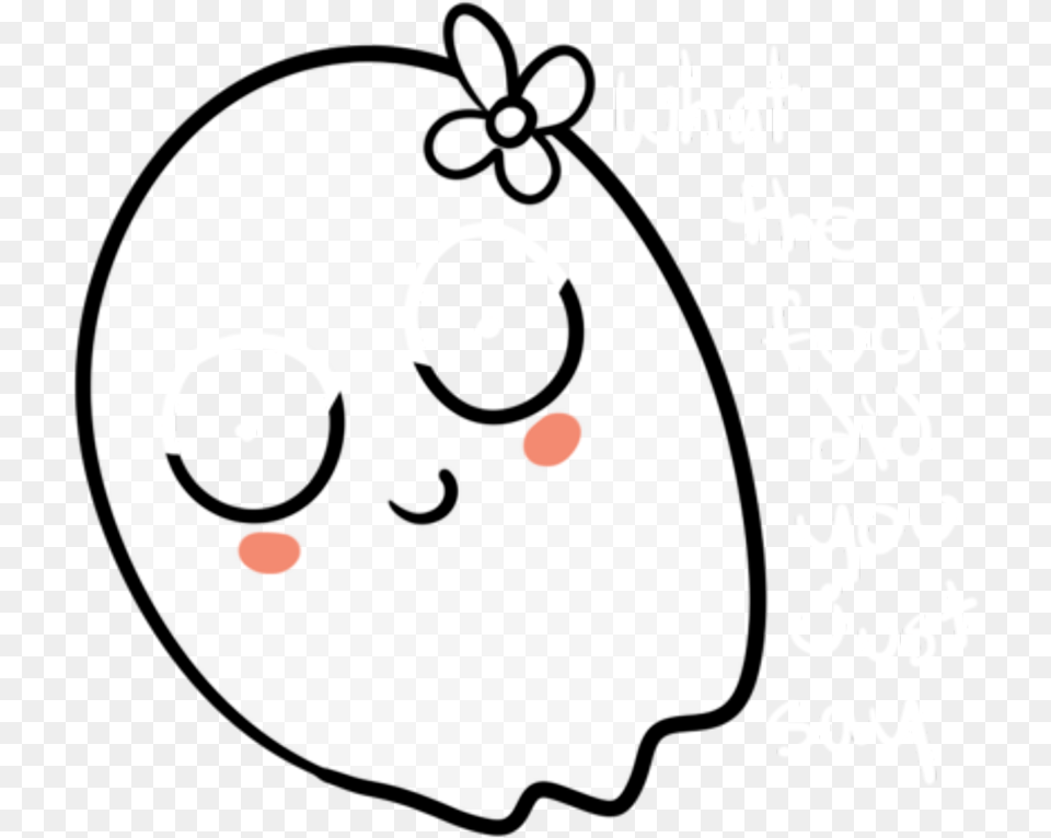 Download Ghost Kawaii Cute Ghost Background, Text, Face, Head, Person Free Transparent Png