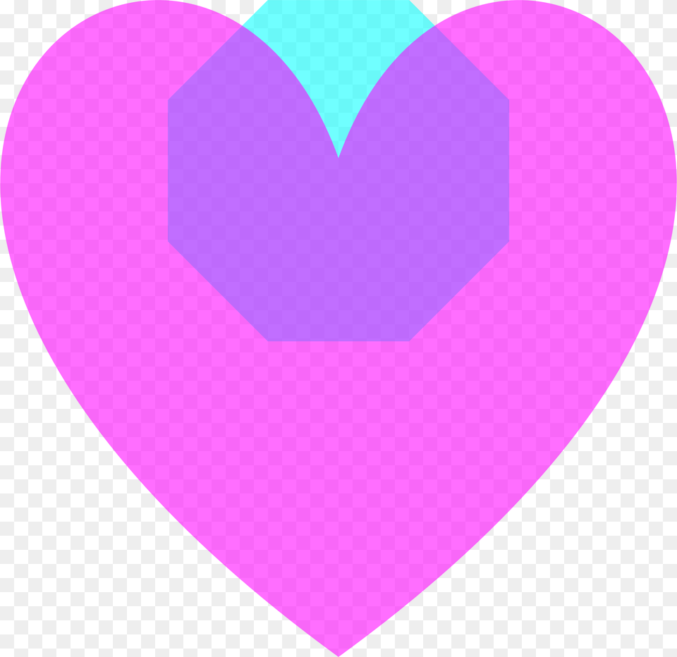 Download Transparent Magenta Loveheart Octagon Purple Heart Clipart, Person Free Png