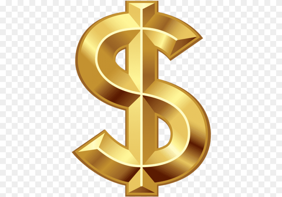 Download Money Sign Clipart Gold Money Sign, Symbol, Text, Number, Chandelier Free Transparent Png
