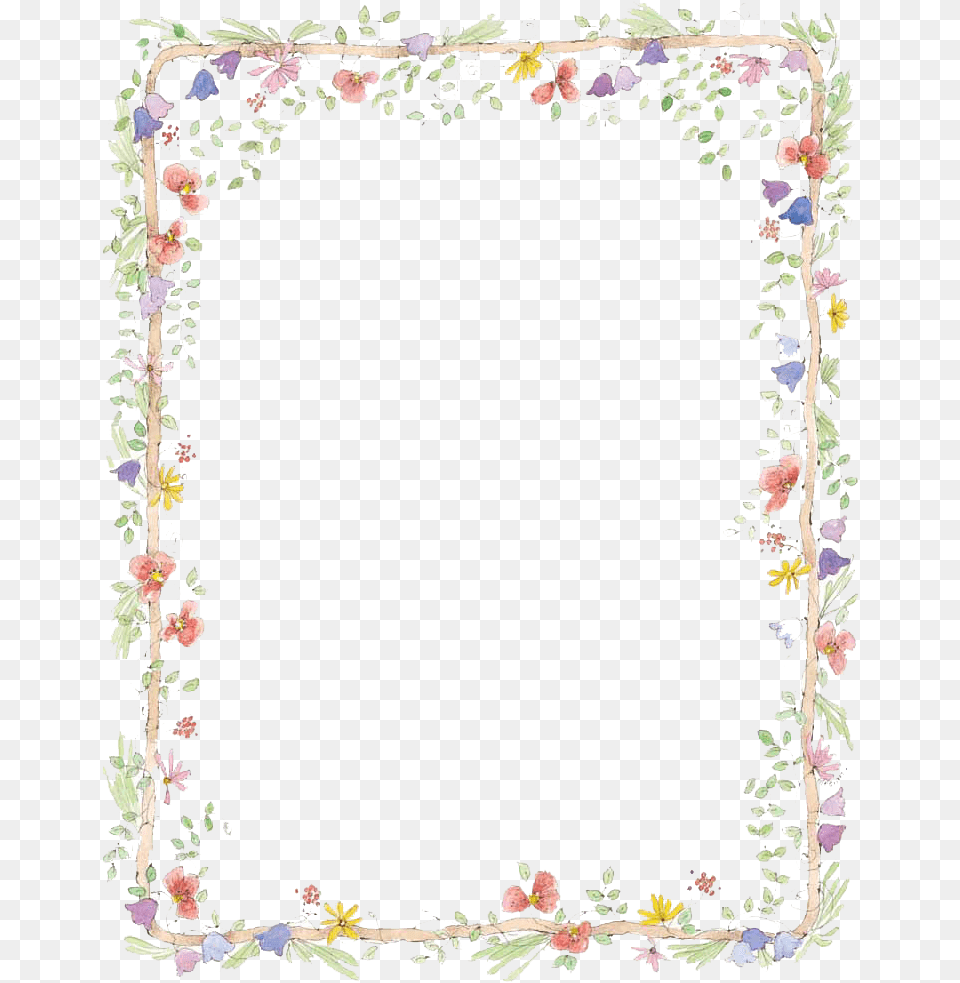 Download Transparent Photo Frames Flower Border For Word, Home Decor, Rug, Art, Floral Design Png