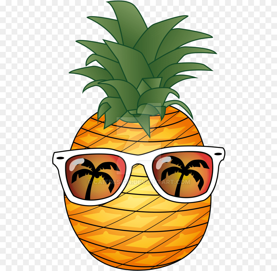 Download Transparent Pineapple Clipart Transparent Background Summer Clipart, Food, Fruit, Plant, Produce Png