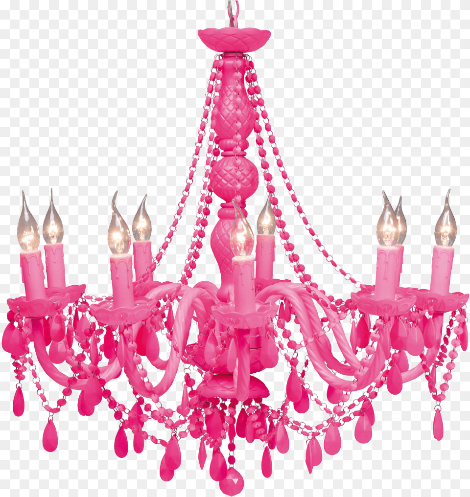 Download Transparent Pink Chandelier, Lamp Png Image