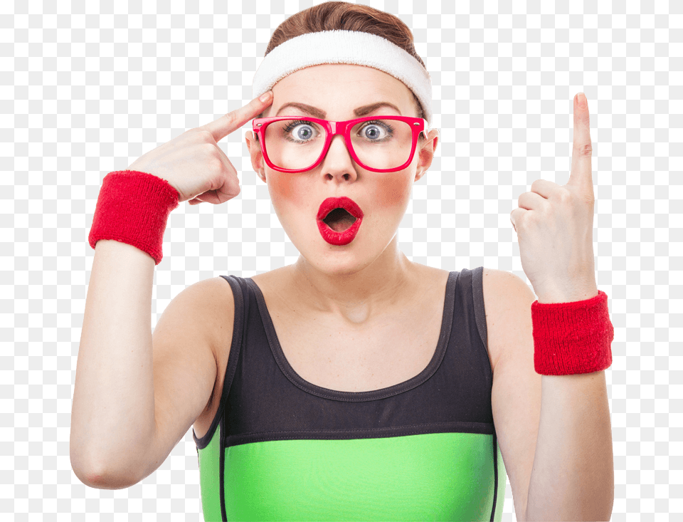 Download Transparent Surprised For Women, Accessories, Person, Hand, Glasses Png