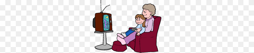 Download Transparent Watch Tv Clipart Television Clip Art, Adult, Male, Man, Person Png Image