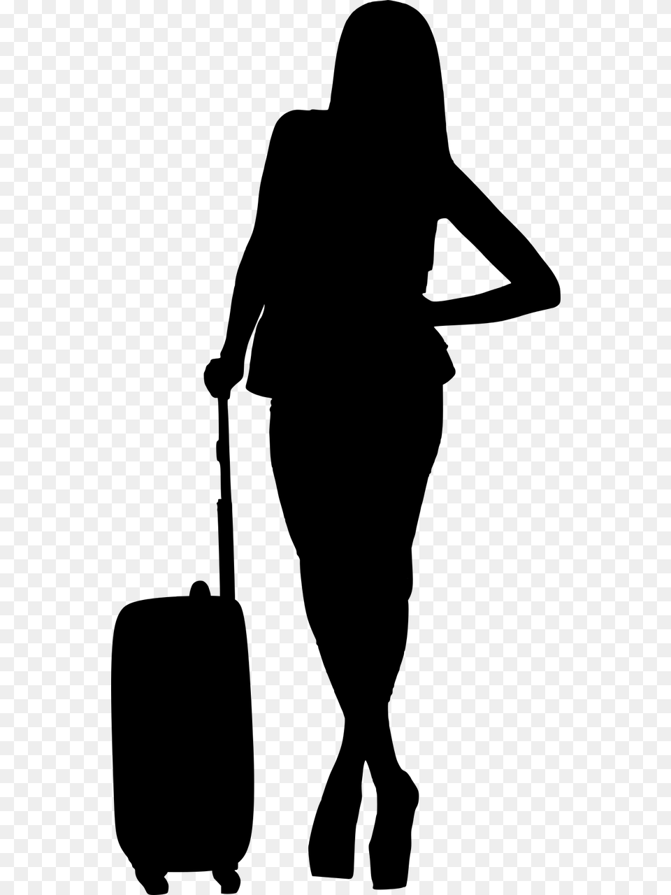 Download Travel Silhouette At Getdrawings Com, Gray Free Transparent Png