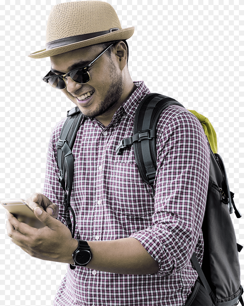 Download Travel Traveller Man Travel, Accessories, Sun Hat, Photography, Sunglasses Png