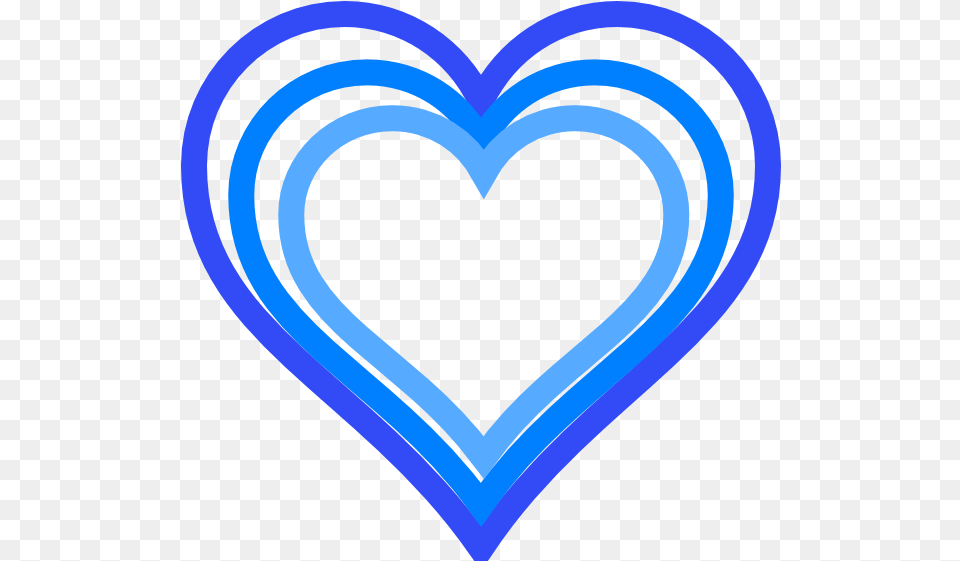 Download Triple Blue Heart Outline Clip Art Blue Blue And White Heart, Person, Logo Free Png