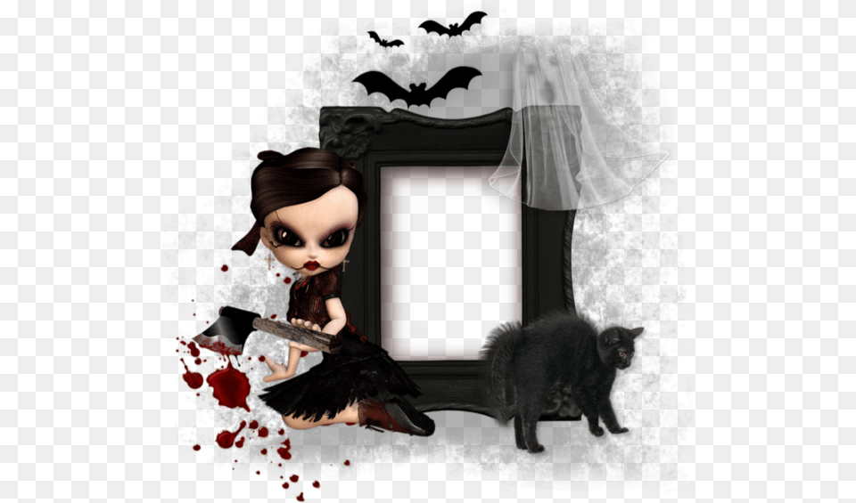 Download Tube Cookie Halloween Black Cat Full Size Fictional Character, Lamp, Toy, Doll, Face Png