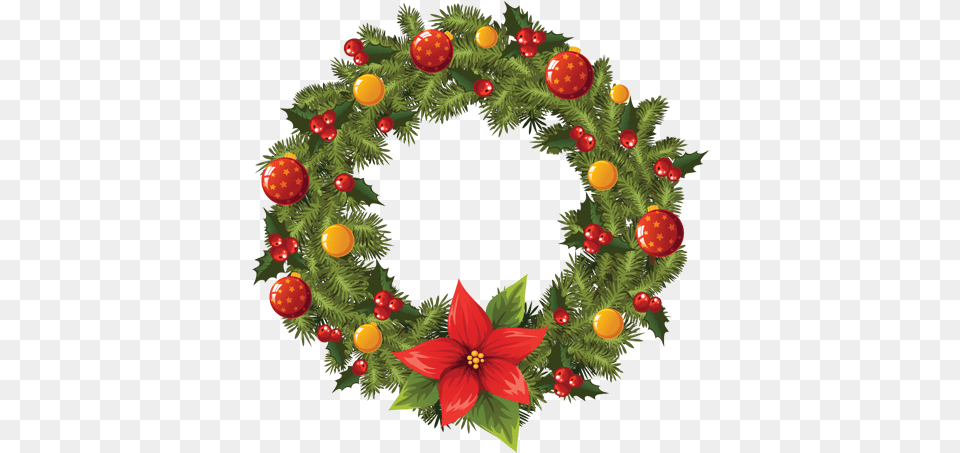 Tubes Christmas Christmas Wreath Image Christmas Wreath Vector Free Png Download