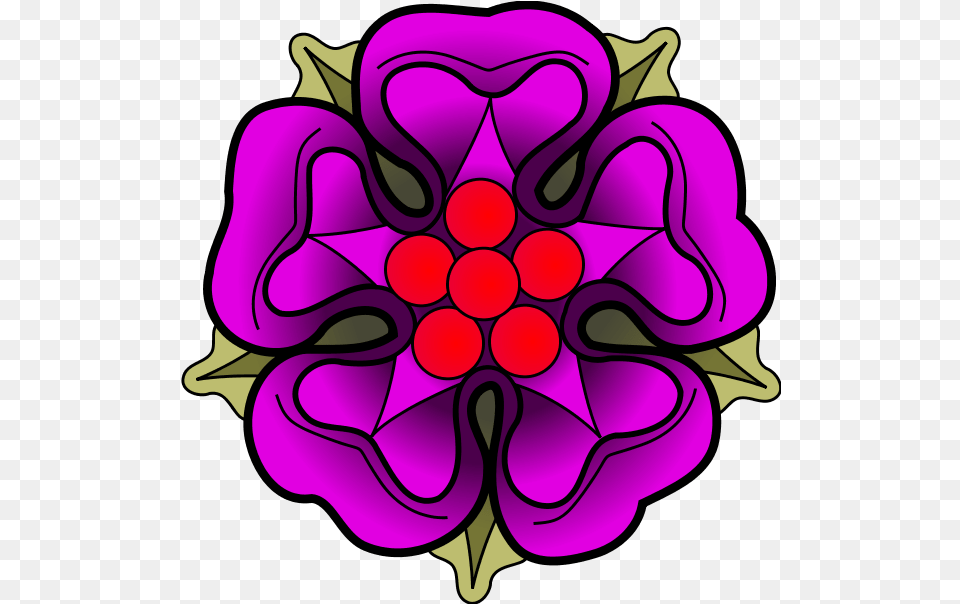 Tudor House Of Spanish Period Wars Roses Clipart Heraldic Rose, Flower, Purple, Dahlia, Plant Free Png Download