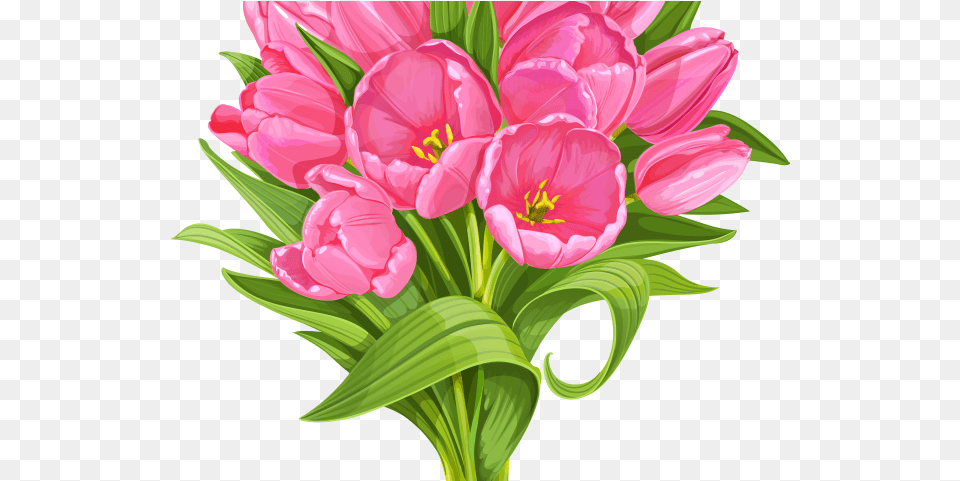 Download Tulip Clipart Flower Bokeh Transparent Background Flower Bouquet Clipart, Plant, Petal, Flower Arrangement, Flower Bouquet Png Image