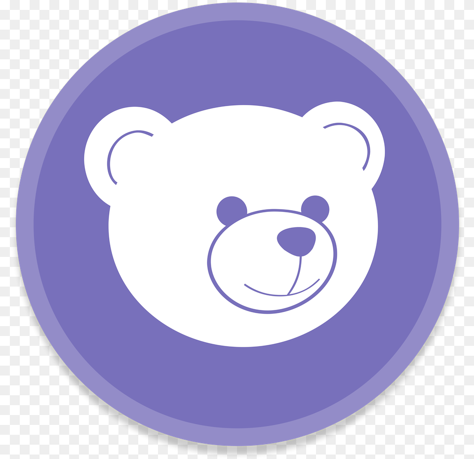 Download Tunnel Bear Icon Discord Logo Transparent Purple Teddy Bear Circle, Disk Png Image