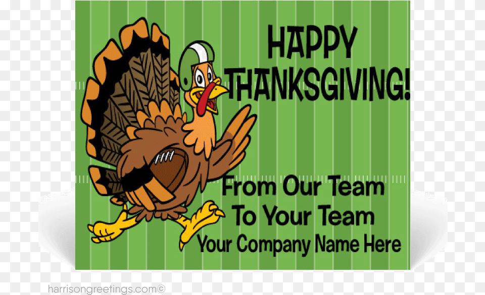 Download Turkey Football Thanksgiving Postcards Happy Language, Animal, Bird, Chicken, Fowl Free Transparent Png