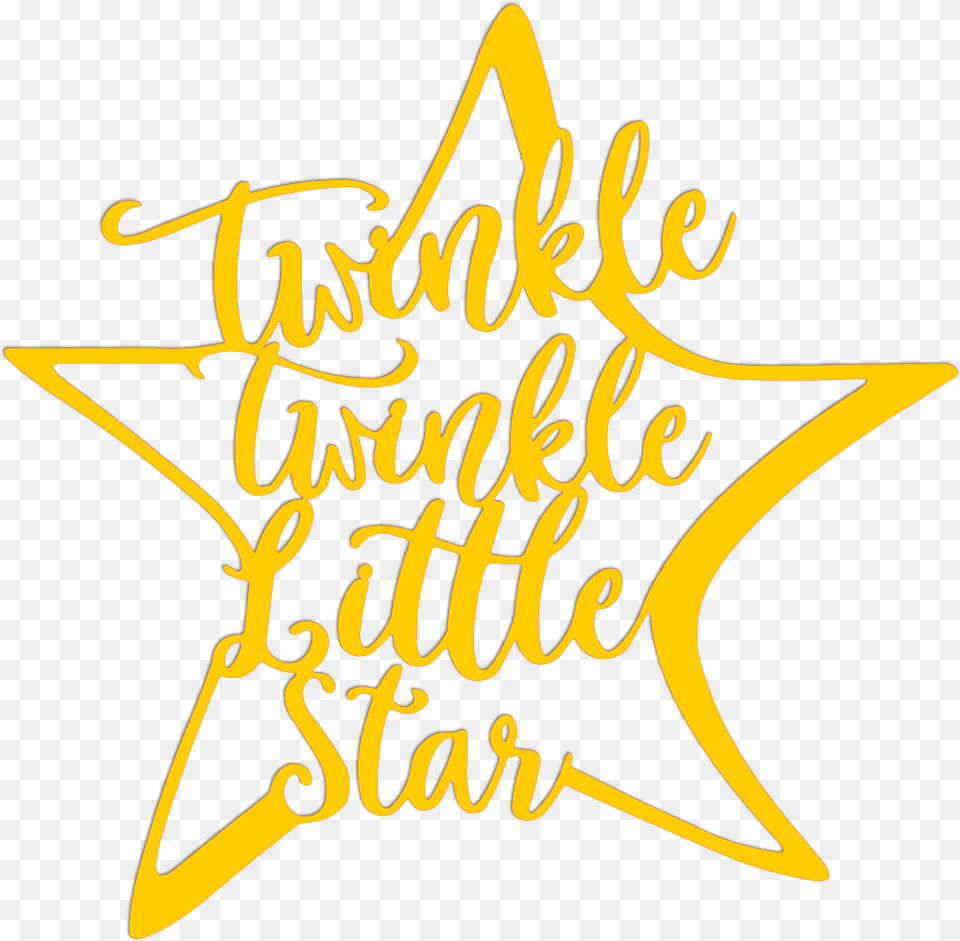 Download Twinkle Little Star Metal Art Calligraphy Language, Handwriting, Text Free Png